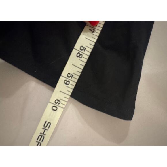 ModCloth Black Maxi Dress Jersey Knit Short Sleeve Peasant Ruched Size L NWT - Picture 7 of 7